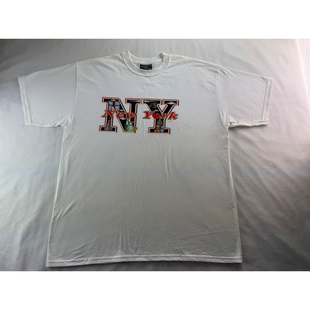 Steve Barrys New York Graphic T Shirt XL Mens‎ White Statue Liberty Empire State